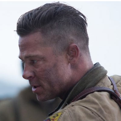 The Brad Pitt Fury Hairstyle