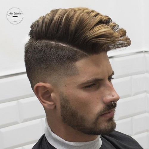 Rockabilly Style Pompadour With High Fade   Fine Hard Part
