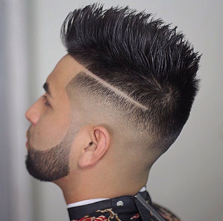 nastybarbers_hard part bald fade medium texturized hair