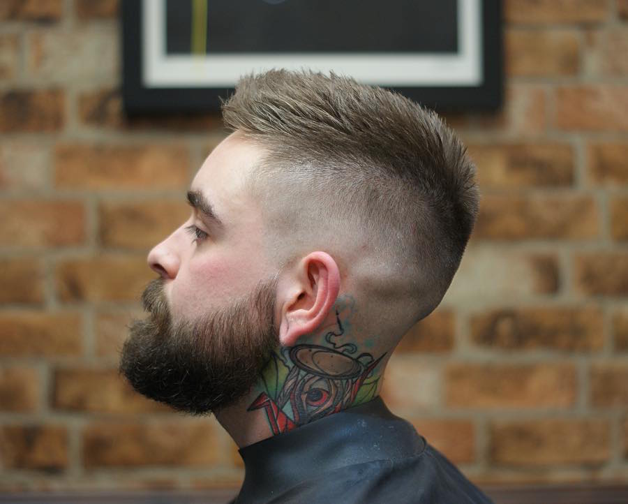 High Skin Fade Short Spiky Haircut For Men