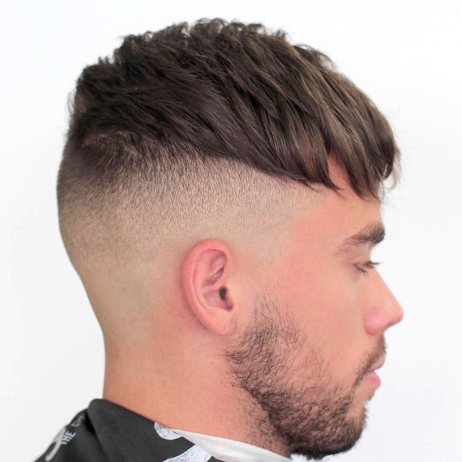 markthebarber_and blurry fade and messy crop short haircut for men