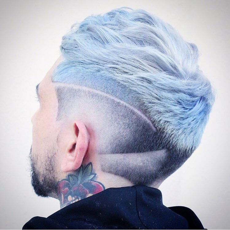 Reverse fade hair design