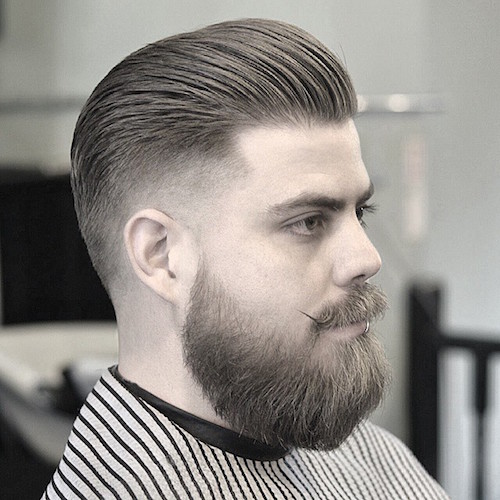 baldysbarbers_AND_fade and longer hair slicked back