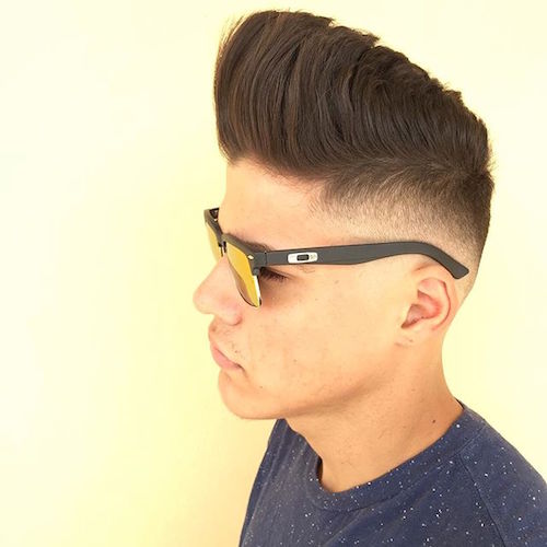 louis_thebarber_pr_AND_Corte_low fade and huge pompadour