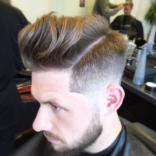 menspiresalon high fade loose fringe on top