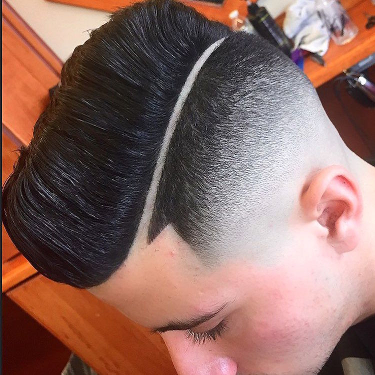 moody_oc_and bald fade hard part pomp