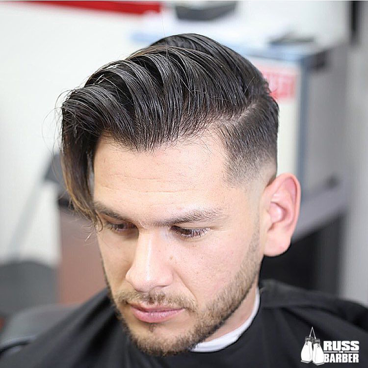 russ_thebarber_and high fade with long hair