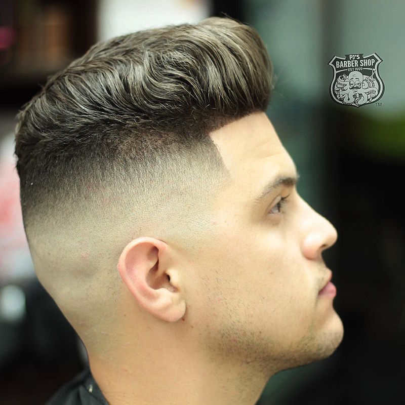 pjabreu_and high fade thick hair pompadour