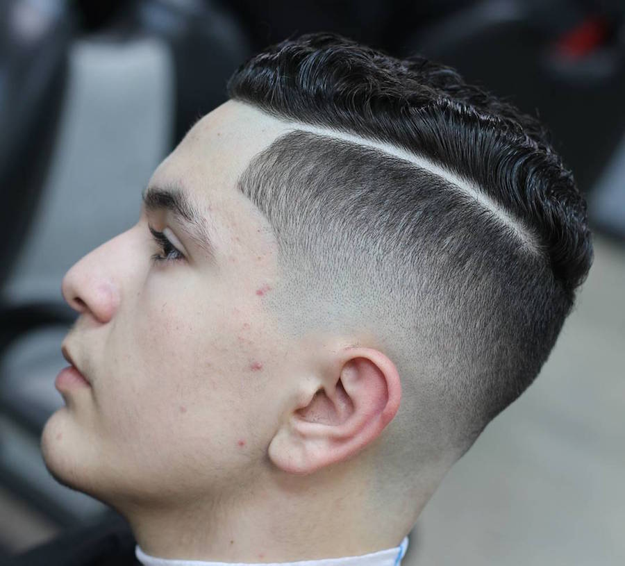 ap_cutz_and curls cut short and slicked high fade hard part haircut