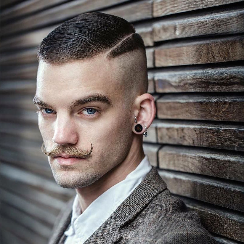 braidbarbers_and short combover hard part wedge bald fade