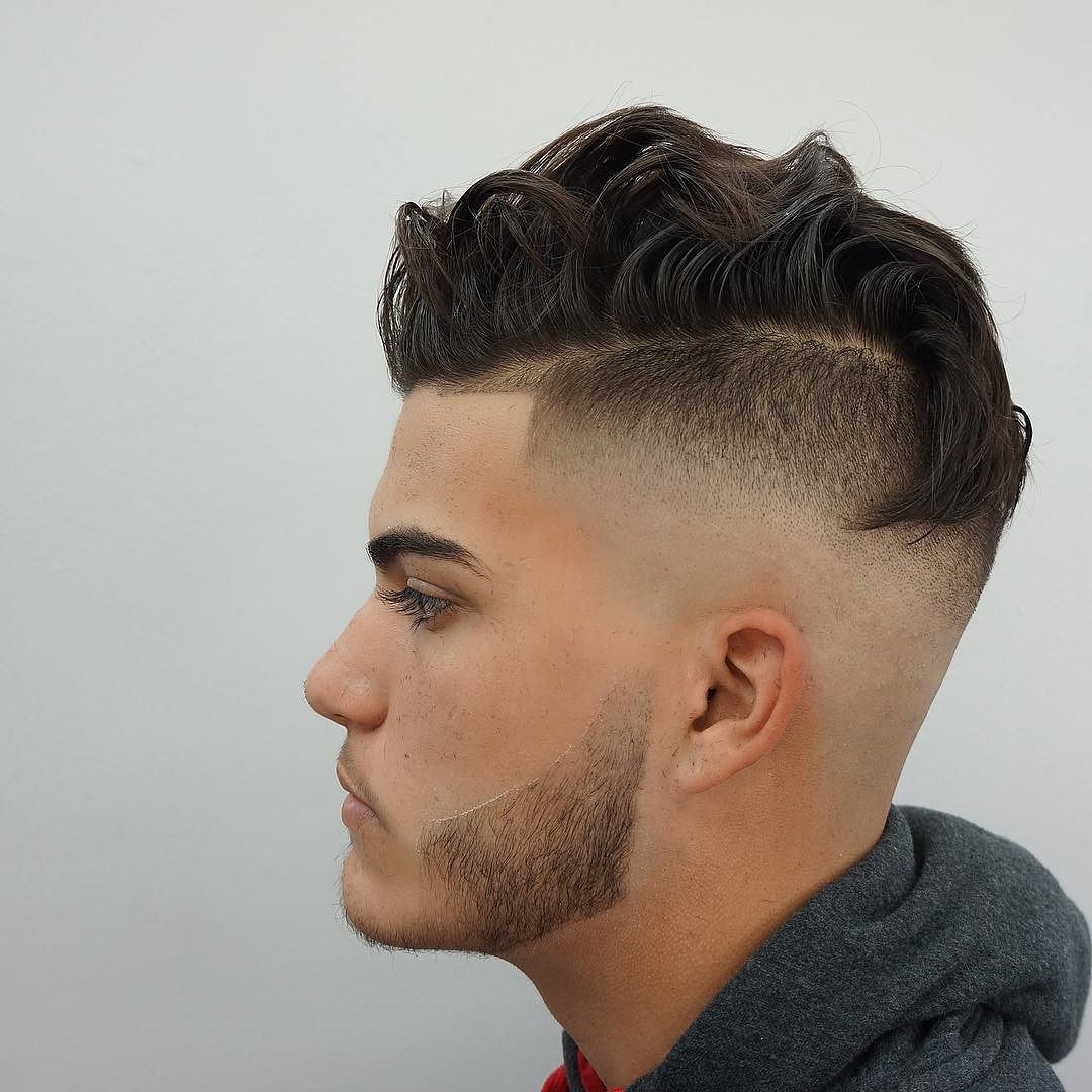 bald fade undercut medium hair