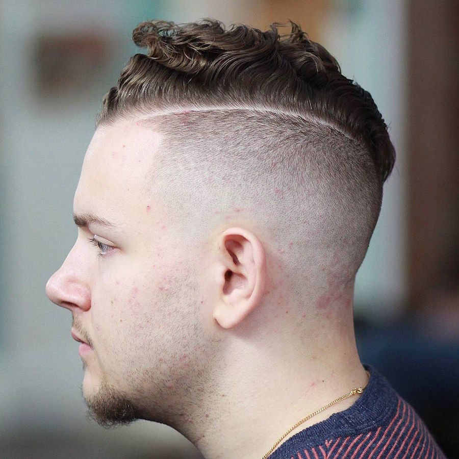 evan_thebarber_and combover curls and high skin fade