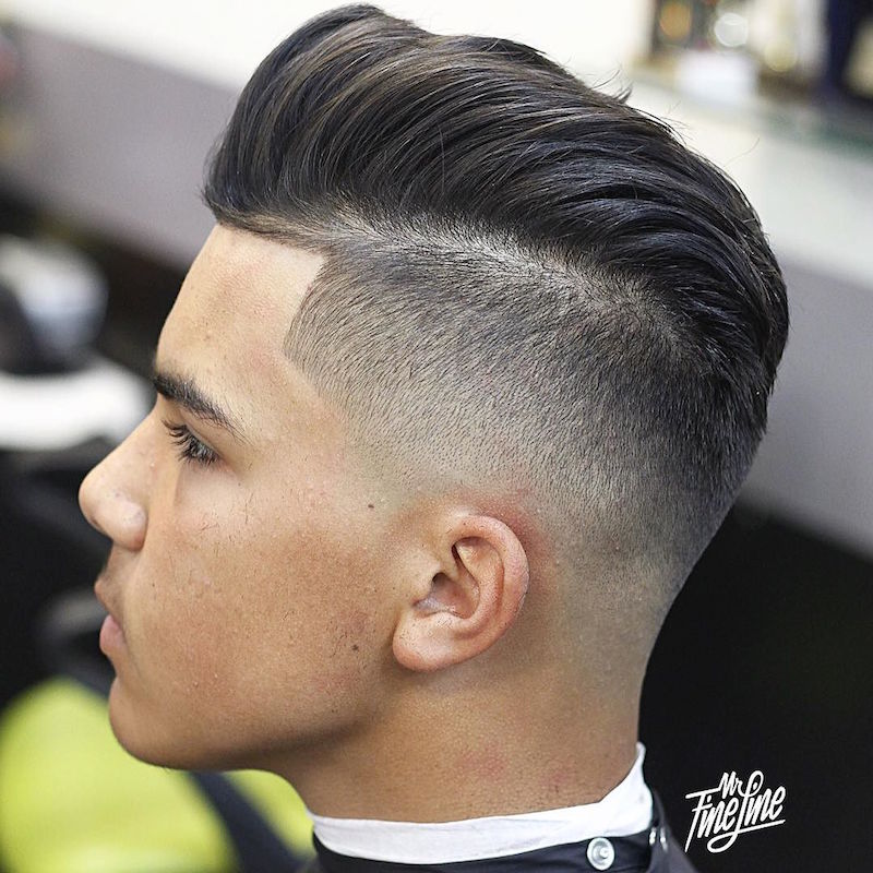 mr_fineline_and high skin fade pomadour