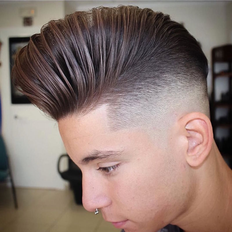 nickthebarber_and skin fade blended with longer hair