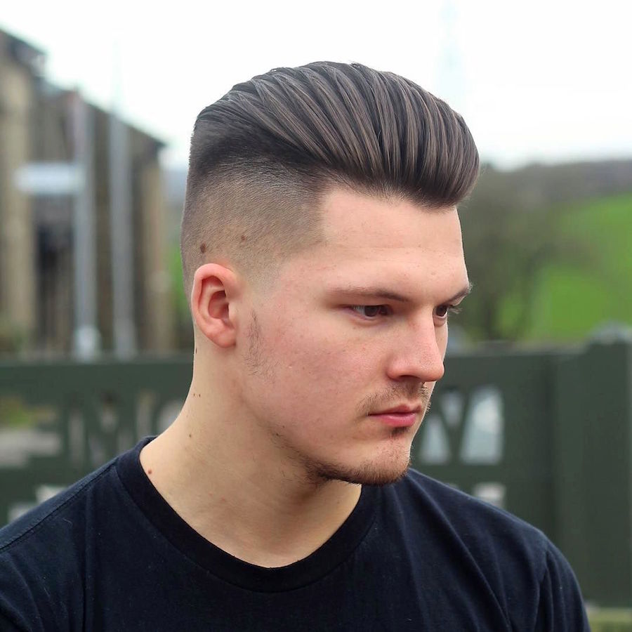 Medium length men's hairstyle