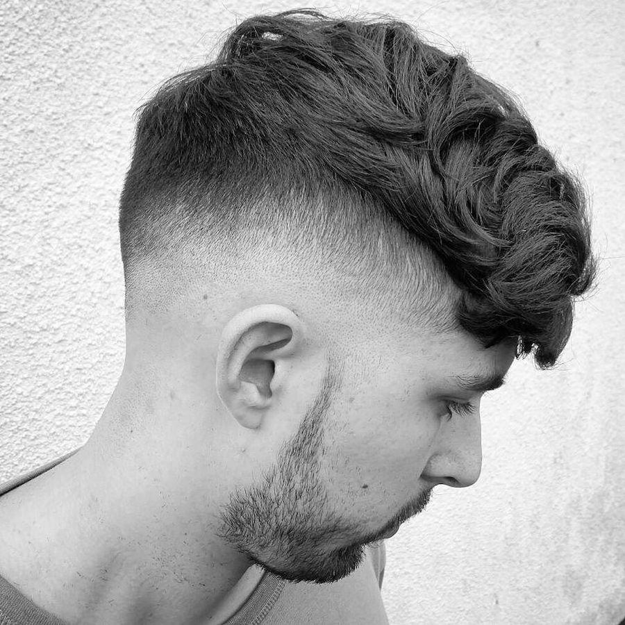 Medium length crop undercut hairstyle for men