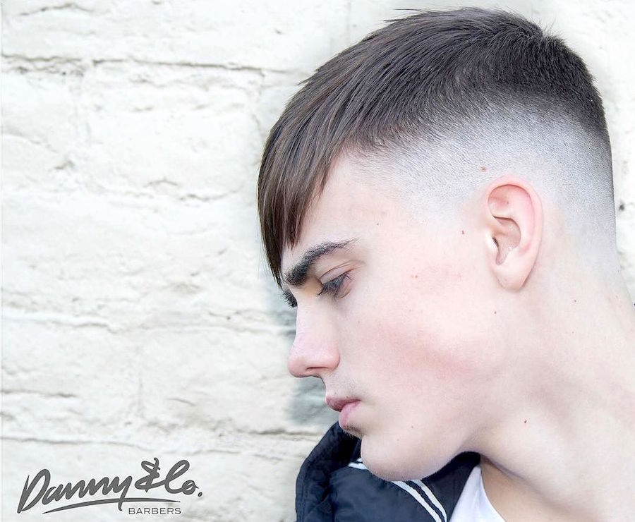 dannyandcobarbers_y flequillo largo corte de pelo skin fade cool mens hair