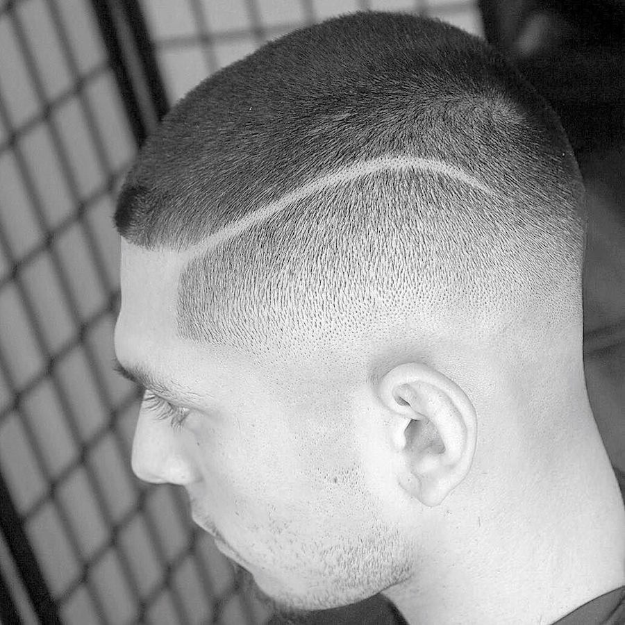 dtownpresident3.0_and fade with had part and short hair mens haircut