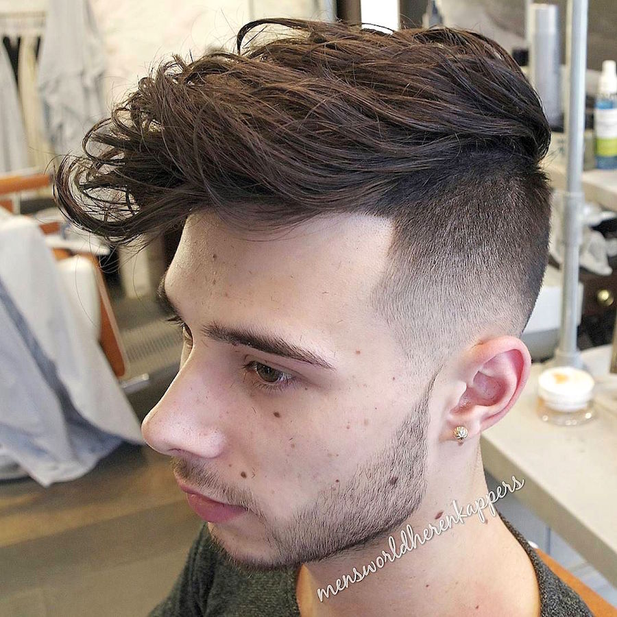 mensworldherenkappers_and skinfade undercut long hair on top and fringe