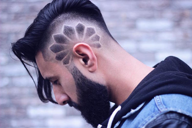 diseño fresco y el pelo largo undercut peinados de los hombres