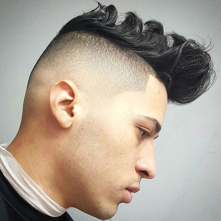 sky_salon_and bald fade and loose messy hair on top cool haircuts