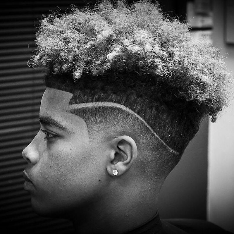 team_hairbenders_and dope long curly hiar and hair design fade