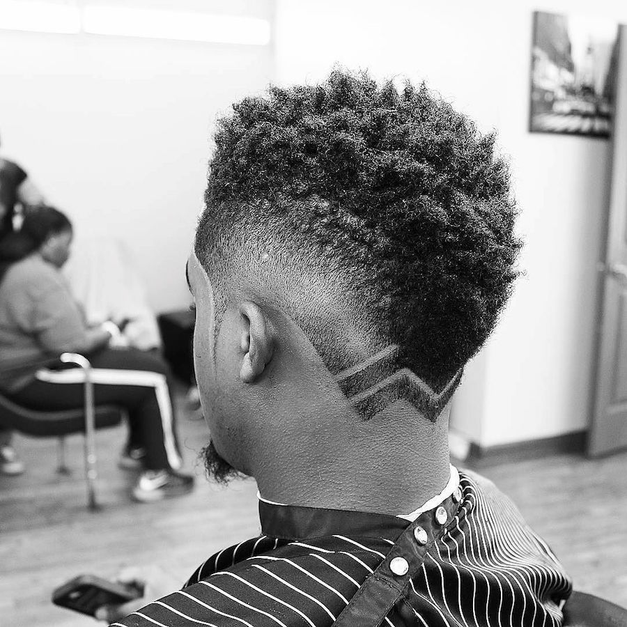 captain_smash_and cool hair design fade and natural curls