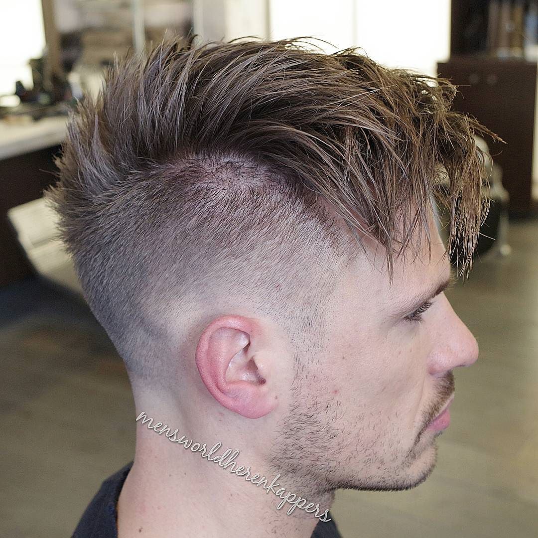 Messy spiky disconnected undercut hairstyle