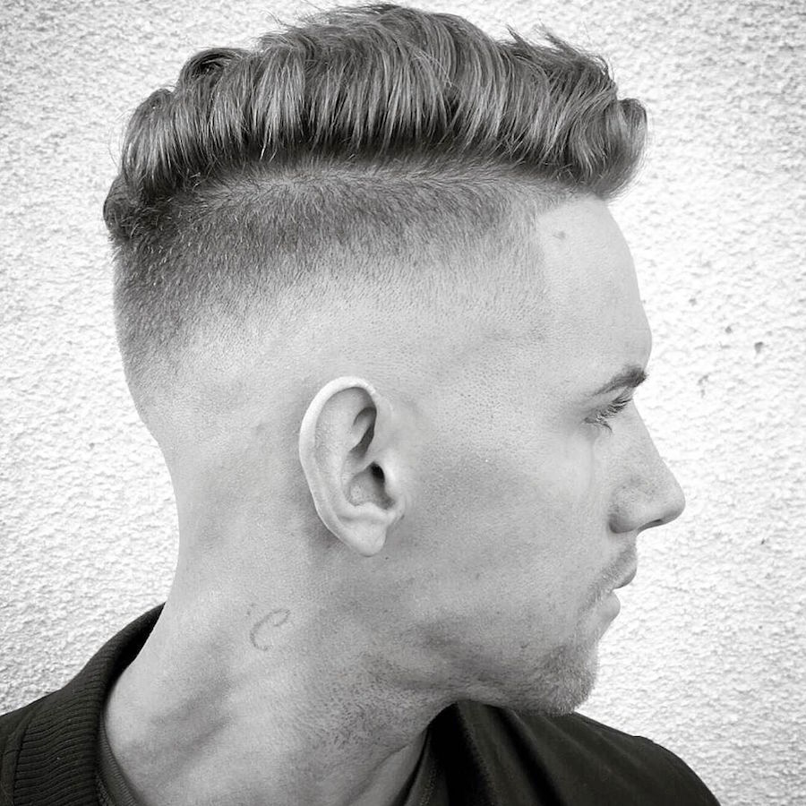 Comb over undercut fade