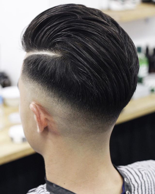 mrliptrot Thick long low bald fade