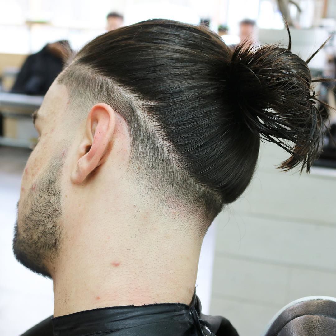 menspiresalon-man-bun-low-fade