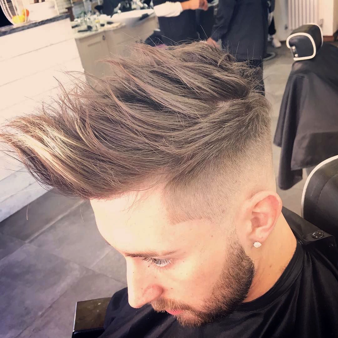 menspiresalon_Long Spikes Skin Fade