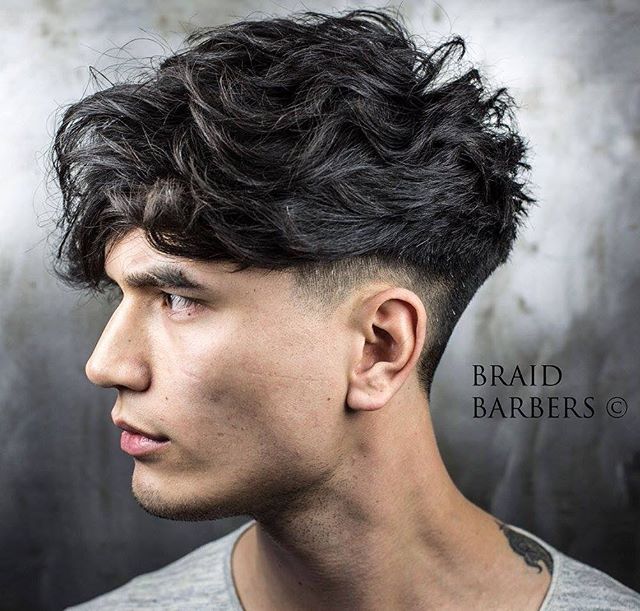 braidbarbers Long heavy textured crop with undercut wedge