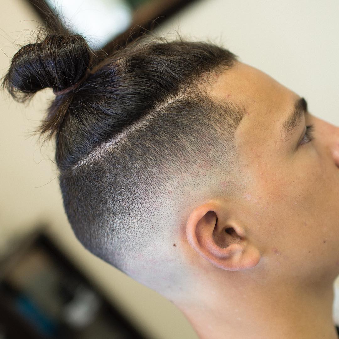 Undercut Fade Man Bun The Best Drop Fade Hairstyles