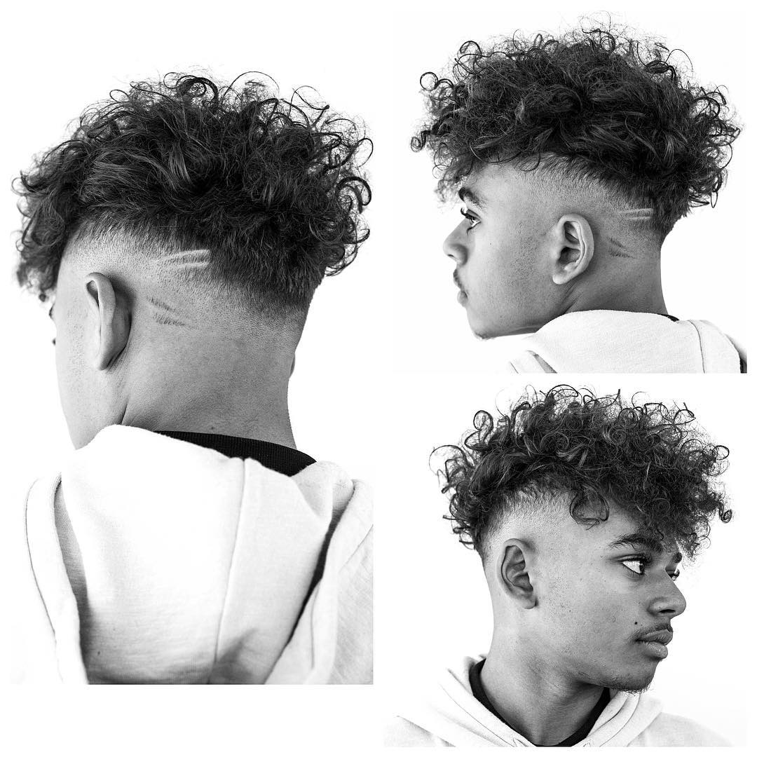 Cool men's hairstyle for medium to long curly hair