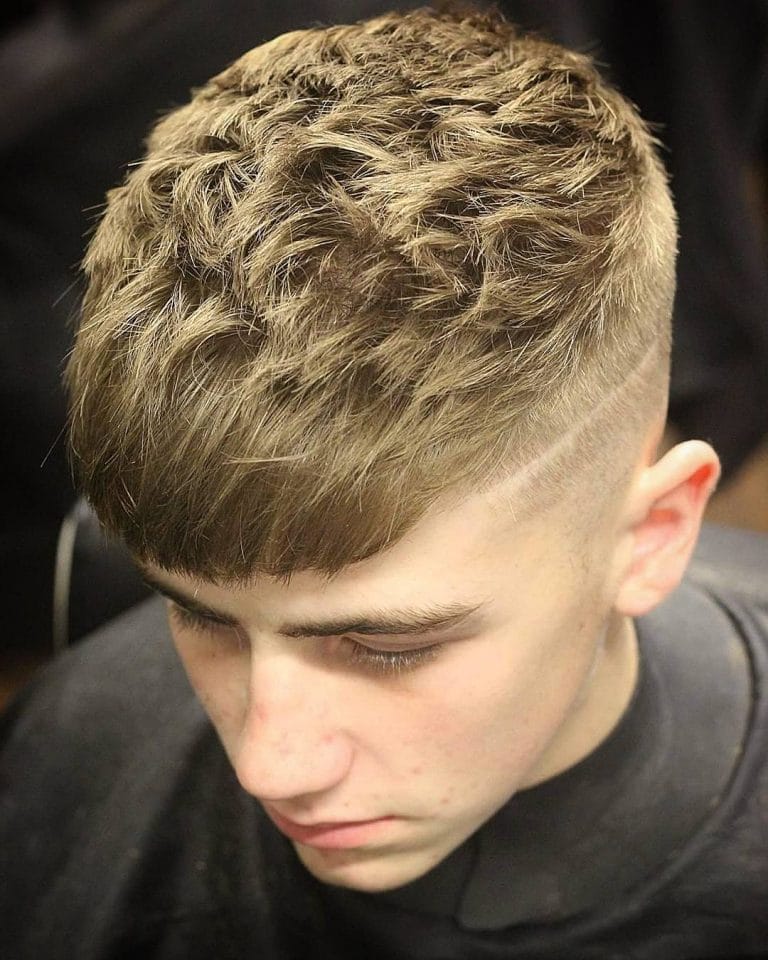 mens short textured hair