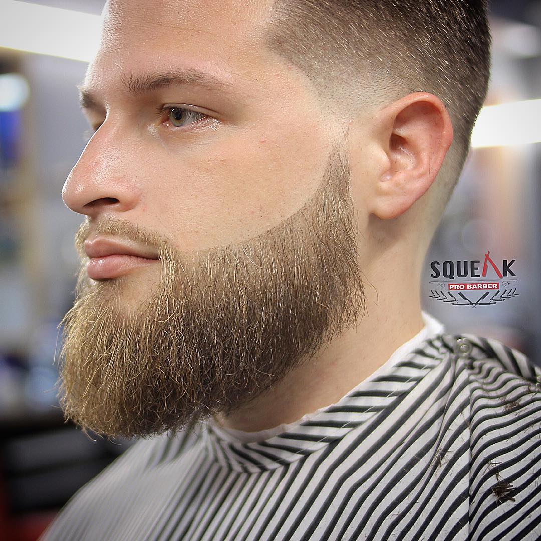 fade haircut white men with beard