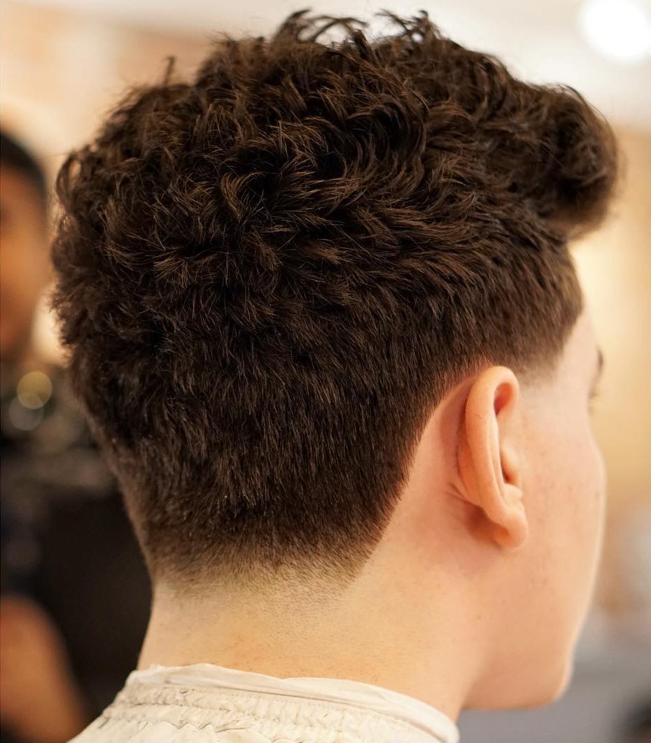 Taper fade for guys that have curly hair