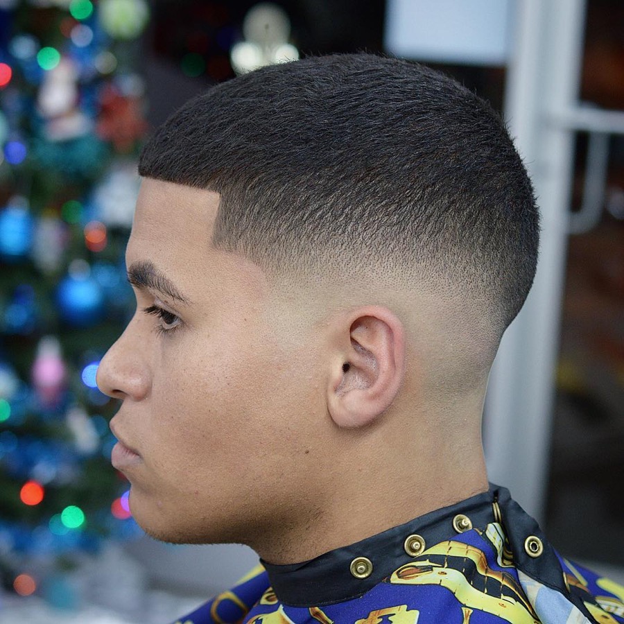 Buzz Cut + Edge Up + Drop Fade Haircut.