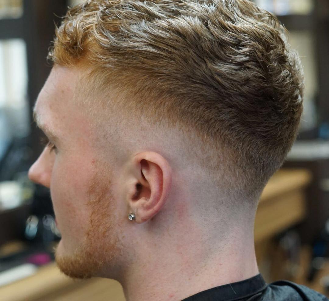 wavy mid fade haircut