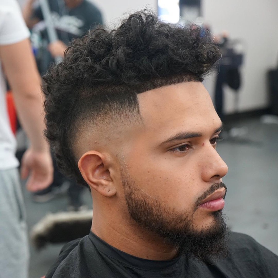 Pelo Rizado Fro-Hawk Rizos Medianos