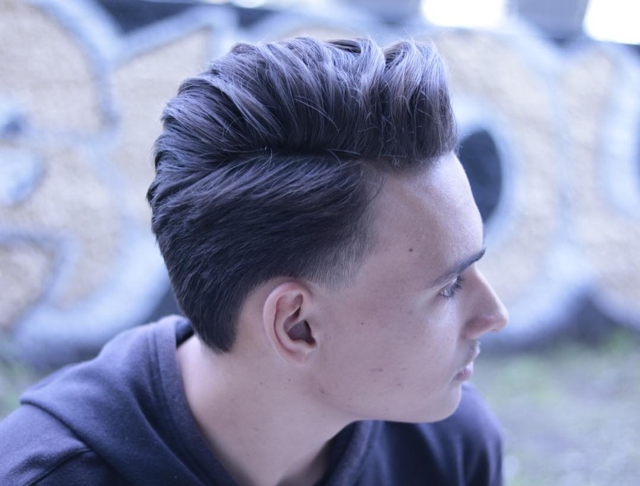 Medium Length Tapered Hairstyle