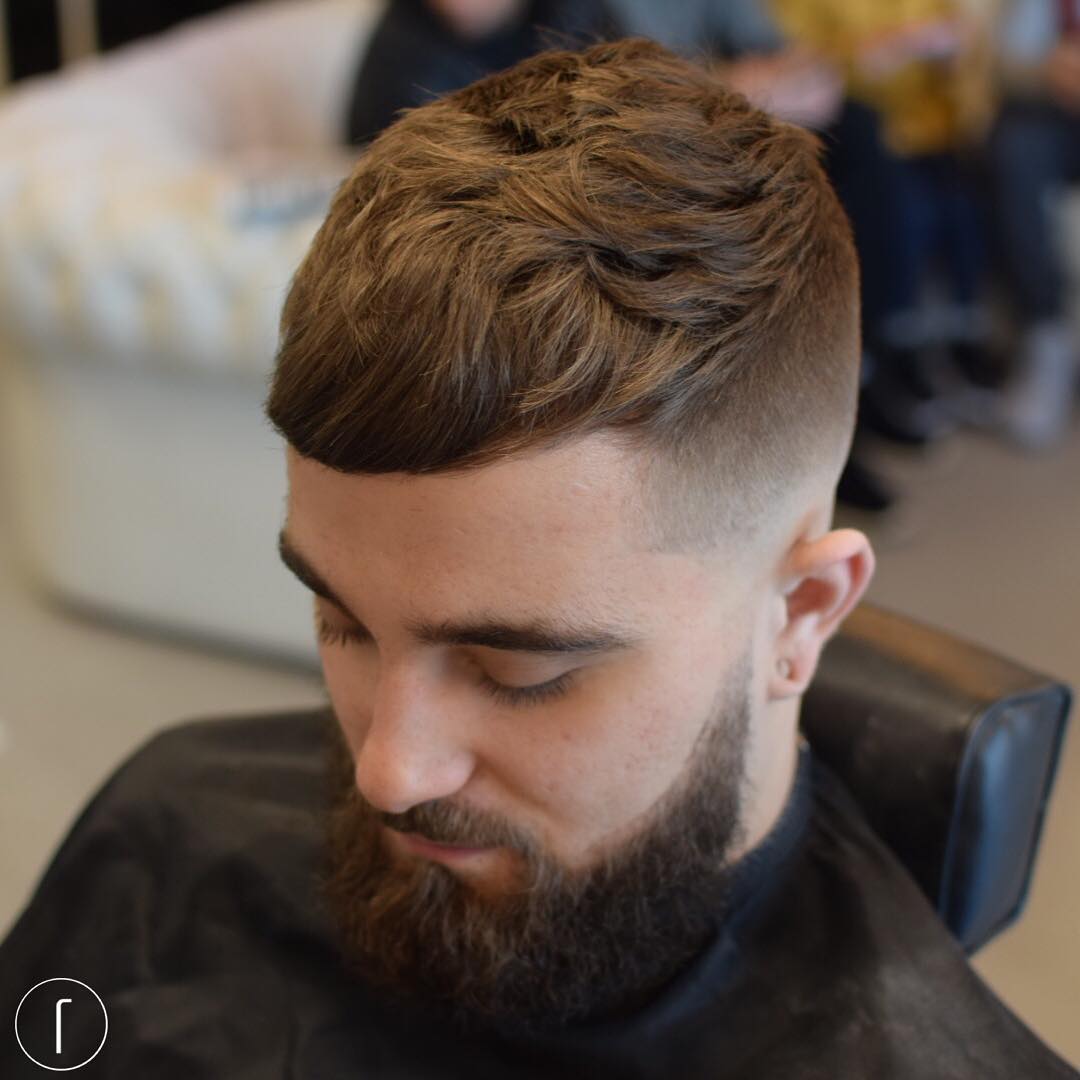Crop haircut short hair men