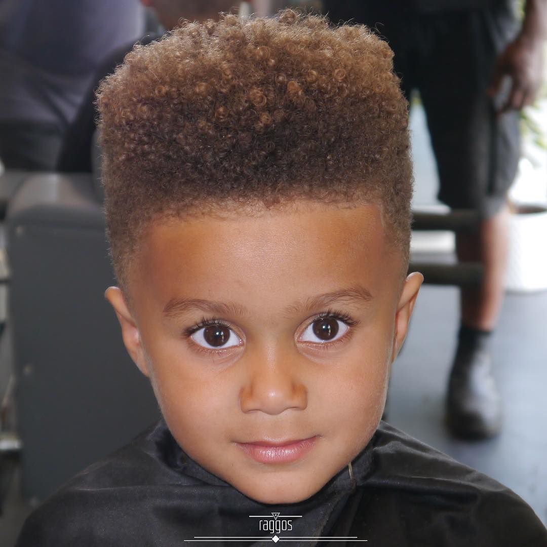 Natural curls flat-top haircut