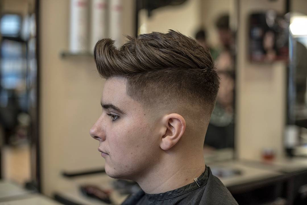 Textured Pompadour Haircut 