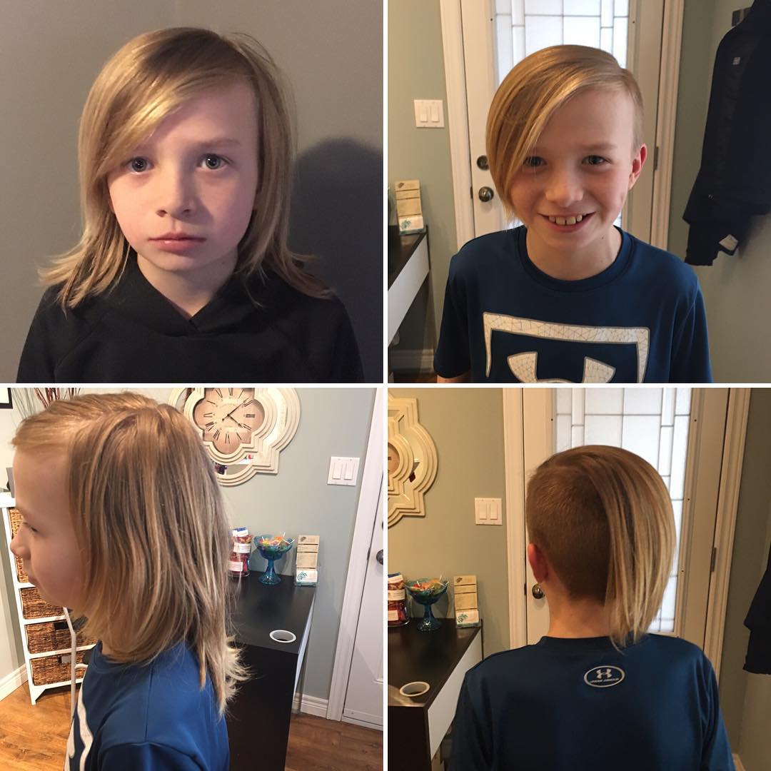 Corte de cabelo comprido para meninos