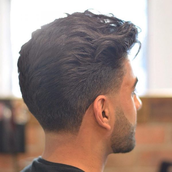 taper with long hair
