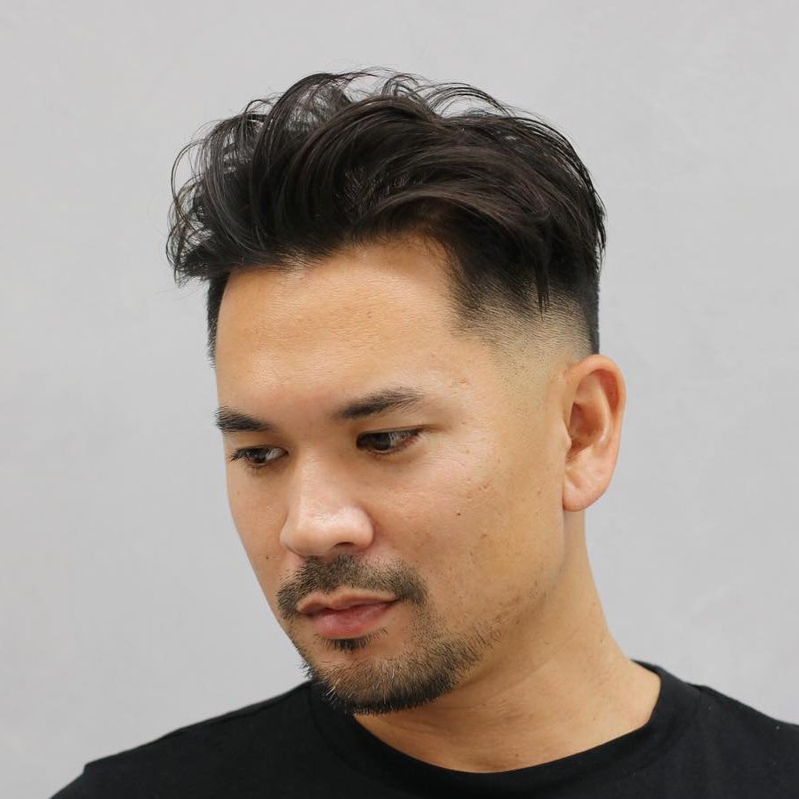 Messy hairstyle for men