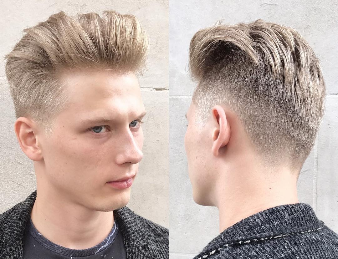 Pompadour undercut fade haircut