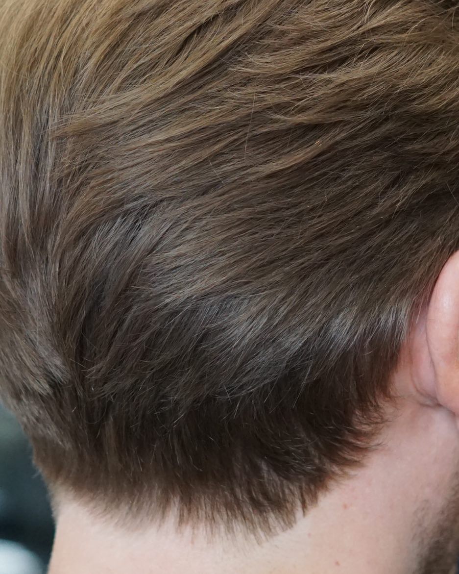 Tapered mens hair